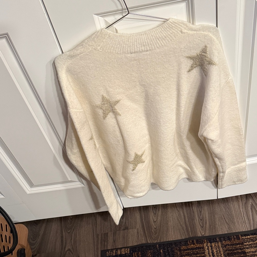 Rails Cream Sweater with Gold Stars - Picture 4 of 4